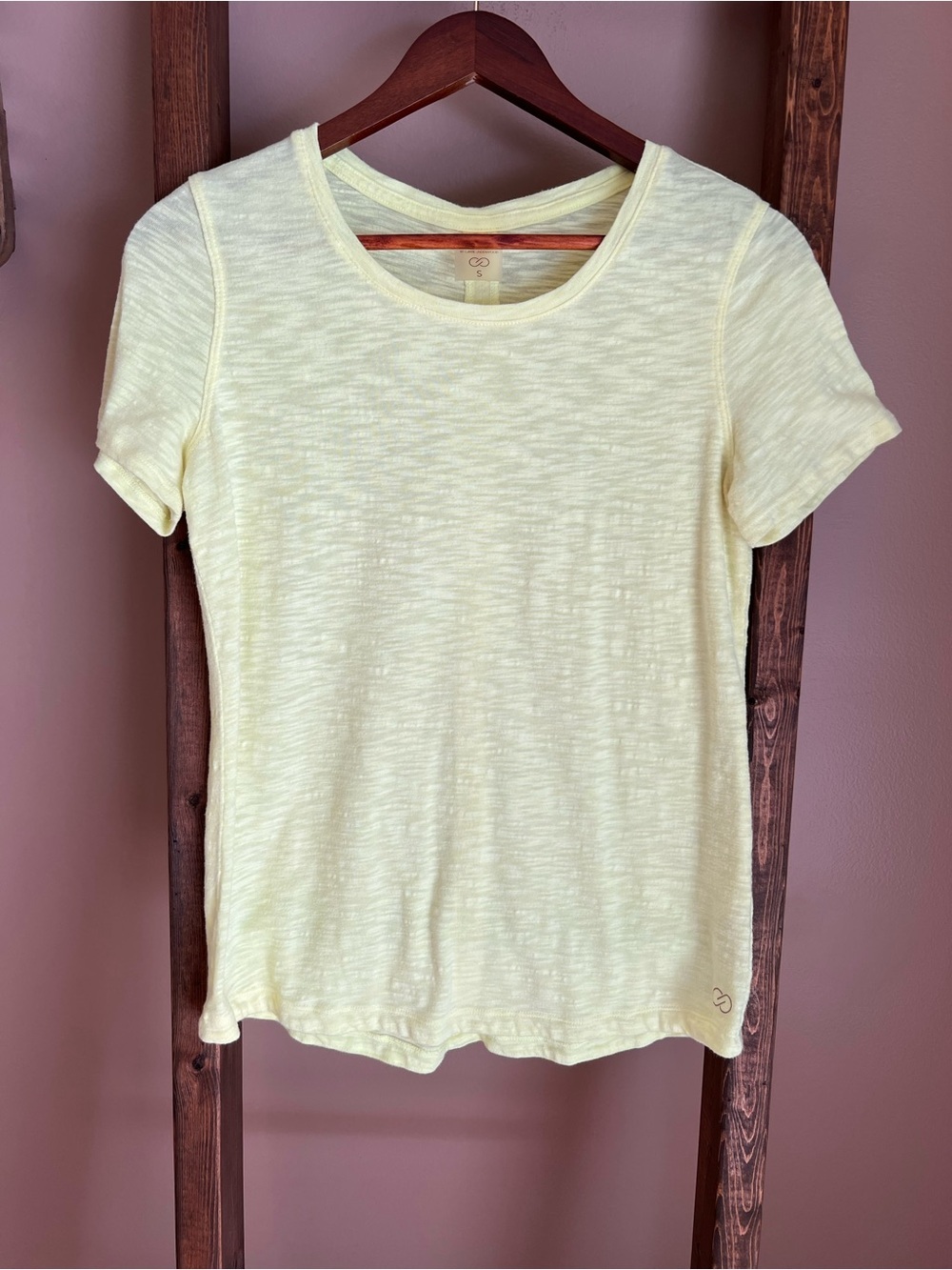 Calia Bright Yellow Short Sleeve Crewneck Tee